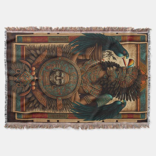 Couverture colorée de guerrier aztèque (Devant)