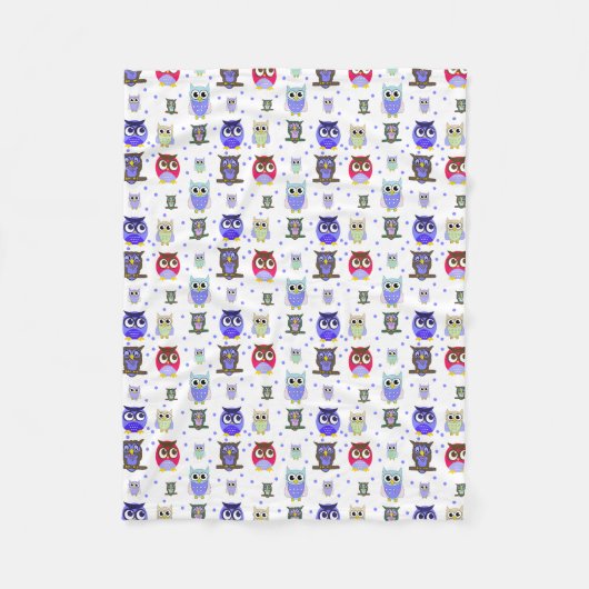 Couverture colorée d'ouatine de hiboux de bande (Devant)