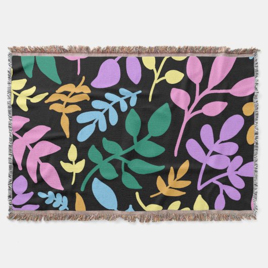 Couverture Colorful foliage in black background (Devant)