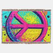 Couverture Colorful Retro Peace Sign (Devant)