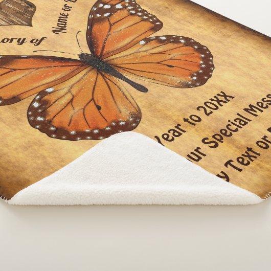Couverture commémorative personnalisée, papillon m (3/4)