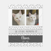 Couverture commémorative personnalisée pour animau (Devant)