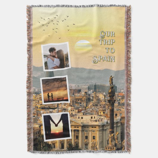 Couverture Conception de collage photo de vacances romantique (devant Vertical)