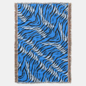 Couverture Conception de motif de peau d'animal Tigre Bleu  (devant Vertical)
