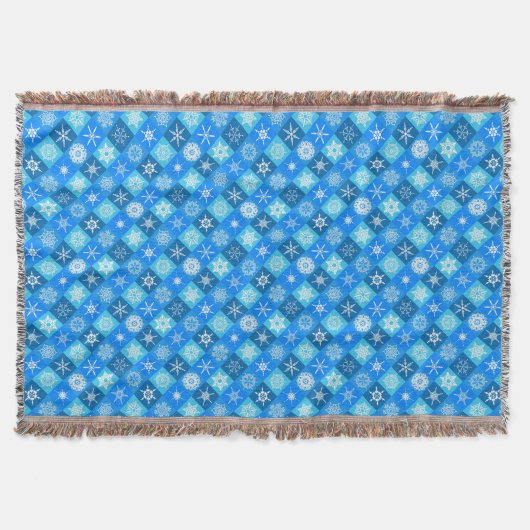 Couverture Conception de motifs de flocons de neige bleus mig (Devant)