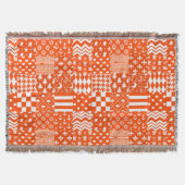 Couverture Conception de Patchwork Motif mixte orange blanc (Devant)