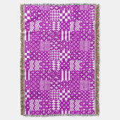 Couverture Conception de Patchwork Motifs mélangés violet bla (devant Vertical)