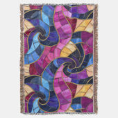 Couverture Conception de vitrail bleu violet (devant Vertical)