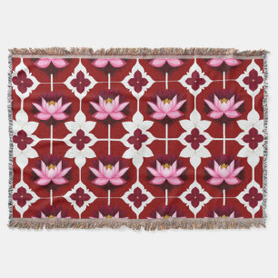Couverture Conception florale vibrante Lotus rose