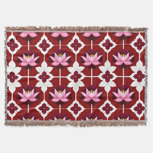 Couverture Conception florale vibrante Lotus rose (Devant)