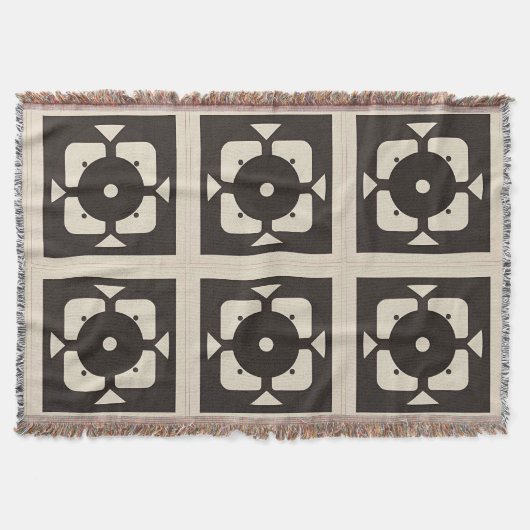 Couverture Conception géométrique abstraite noire et beige (Devant)