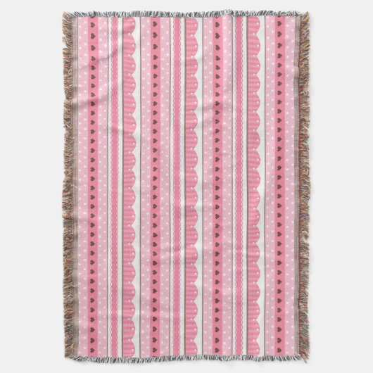 Couverture Conception rose-clair mignonne et Girly de motif (devant Vertical)