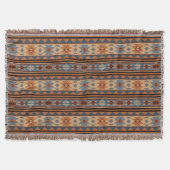 Couverture Conception sud-ouest Adobe Grey Brown Tribal Motif (Devant)