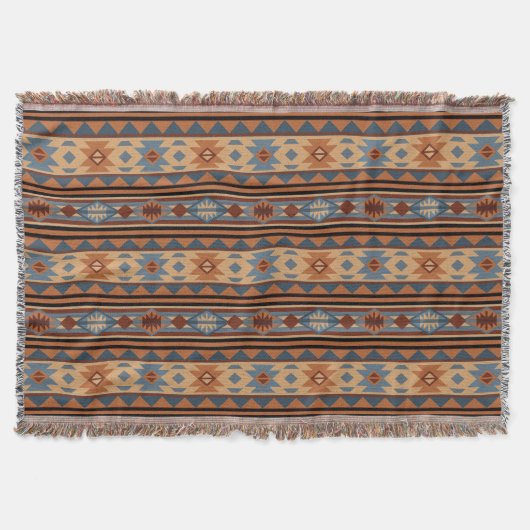 Couverture Conception sud-ouest Adobe Grey Brown Tribal Motif (Devant)