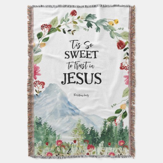 Couverture Confiance en Jésus | Monogramme Fleur sauvage de m (devant Vertical)