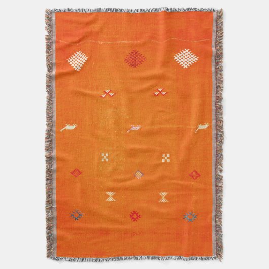 Couverture Confort Baigné de Soleil : Orange Boho Marocain (devant Vertical)