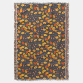 Couverture confortable d'automne avec feuilles et (devant Vertical)