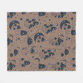 Couverture confortable pour champignons et lune (Devant (Horizontal))
