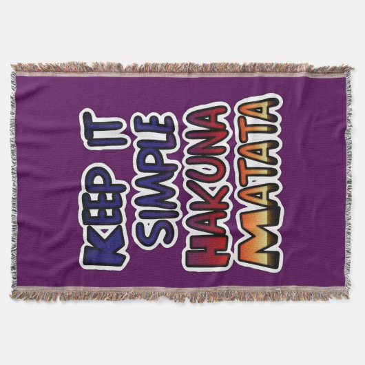 Couverture Conserver Simple Hakuna Matata Art Print (Devant)