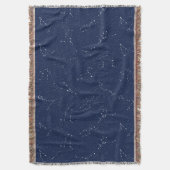 Couverture Constellations Zodiac avec ciel étoilé bleu foncé (devant Vertical)