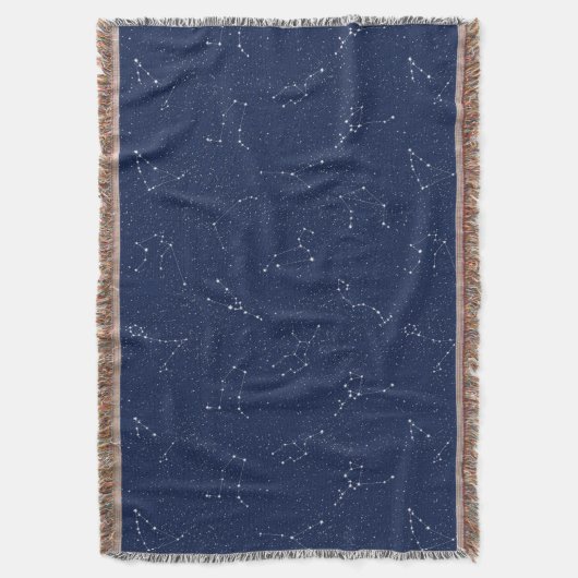 Couverture Constellations Zodiac avec ciel étoilé bleu foncé (devant Vertical)