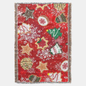 Couverture Cookies de Noël et flocons de neige en rouge (devant Vertical)