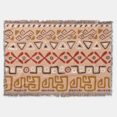 Couverture Cool artisanal fait main motif Aztec Rose brun (Devant)