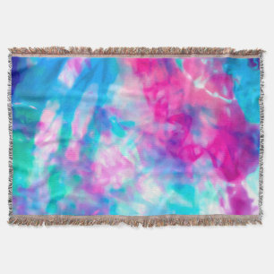 Couverture Cool Artsy Girly Purple Rose Blue Tie Dye Motif