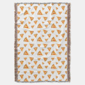 Couverture Cool et amusant pizza tranches motif blanc blanc (devant Vertical)