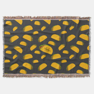 Couverture Cool et amusant yummy taco motif Monogramme