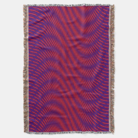 Couverture Cool et moderne Abstrait Moiré Effet violet et rou (devant Vertical)