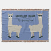 Couverture Cool Llama personnalisé nom & couleur jeter couver (Devant)