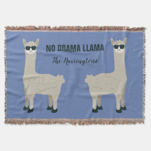 Couverture Cool Llama personnalisé nom & couleur jeter couver