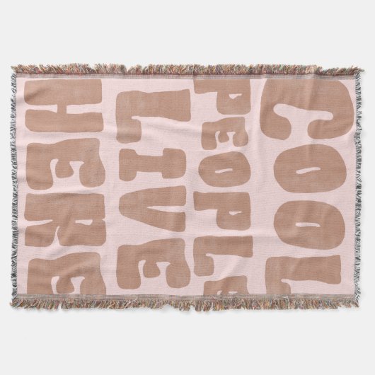 Couverture Cool People Live Here Boho Fringe Throw Blanket (Devant)