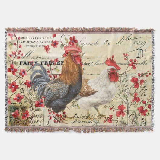 Couverture Coq vintage et Hen Ephemera (Devant)