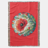 Couverture Coquelicot en Verre Coloré (devant Vertical)