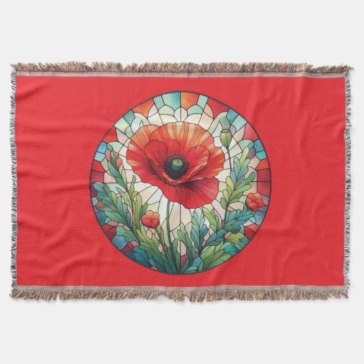 Couverture Coquelicot en Verre Coloré (Devant)