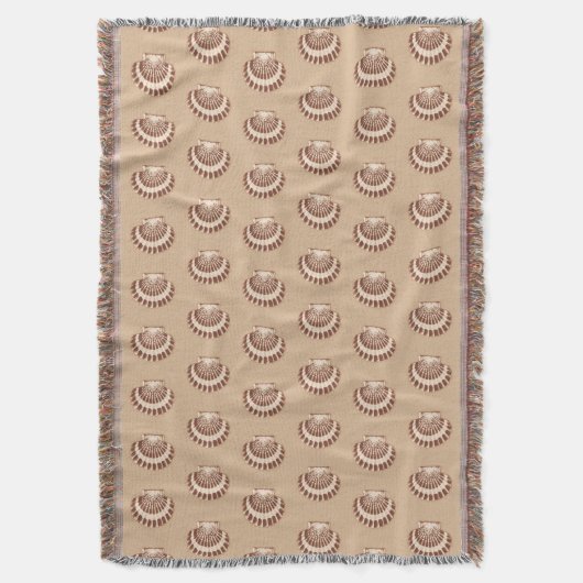 Couverture Coques de mer - marron et beige (devant Vertical)