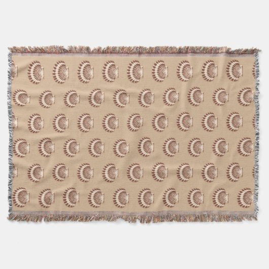 Couverture Coques de mer - marron et beige (Devant)