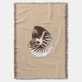 Couverture Coquille de Nautilus - marron, blanc et beige (devant Vertical)