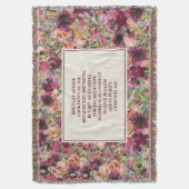 Couverture Corail de Bourgogne Bible Florale Verse Timothy Je (devant Vertical)