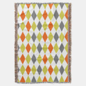 Couverture Corail jaune gris diamant Arlequin moderne (devant Vertical)