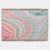 Couverture corail rose vif menthe vert arc-en-ciel tourbillon (Devant)