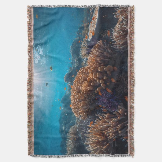 Couverture Coral Reef Throw Blanket (devant Vertical)