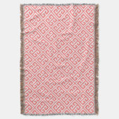 Couverture Coral rose grec Motif clé (devant Vertical)