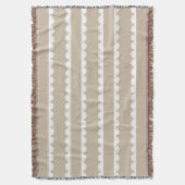 Couverture Cosy Beige & Blanc dentelle Motif rayé (devant Vertical)