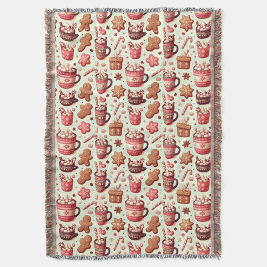 Couverture Cosy Christmas Cocoa and Gingerpain Motif (devant Vertical)