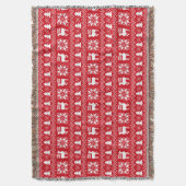 Couverture Cosy hiver Noël inspiré Motif rouge (devant Vertical)