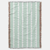 Couverture Cosy Mint Green & White Lace Motif rayé (devant Vertical)
