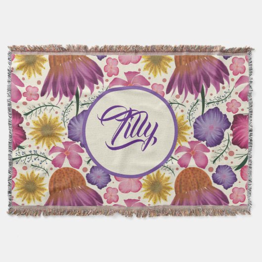 Couverture Cosy Nursery Fleur sauvage (Devant)